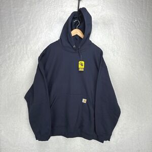 Carhartt Mens Loose Fit Midweight Hoodie Navy Blue 3XL K121 472‎ TS0121-M NWT